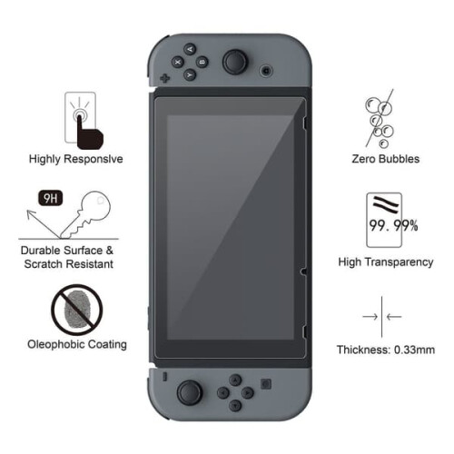 Nintendo Switch tempered glass screen protector 2-pack 1