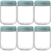 Glasbeholdere til havregryn natten over, 16oz, 6-pak