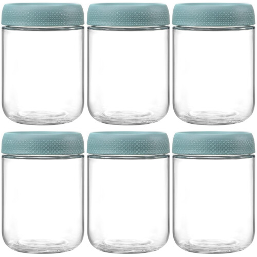 Glasbeholdere til havregryn natten over, 16oz, 6-pak