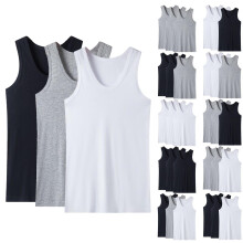 Herren-Tanktop, einfarbig, ärmellos, 3er-Pack