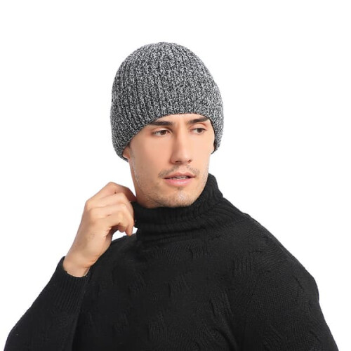 Ανδρικά καπέλα Beanie, χειμερινά καπέλα για άνδρες και γυναίκες, ζεστά, θερμικά, με 2