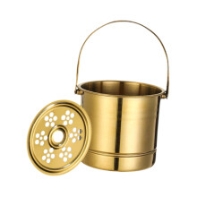 Eisbehälter aus Edelstahl, 1 l, Gold, für Zuhause und Partys
