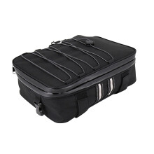 Motorfiets achtertas van nylon, waterdicht, grote capaciteit, zwart
