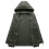Jaqueta parka masculina tática impermeável verde-oliva 4