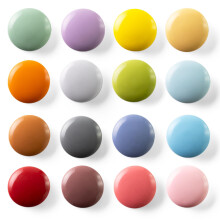 Aimants de réfrigérateur colorés et mignons, finition brillante ou mate, lot de 16
