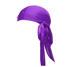Ανδρικό μωβ μαντήλι Hip Hop Durag σε μαύρο χρώμα, δωρεάν μέγεθος
