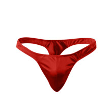 Slip string en satin pour homme (1 pièce)