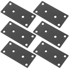 Trä Raka Platta Metallfästen 6 Set
