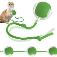 Interaktiv självrullande kattbollsleksak för innekatter, 1 st