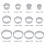 Stainless Steel Round Cake Cutter Set 12pcs 2