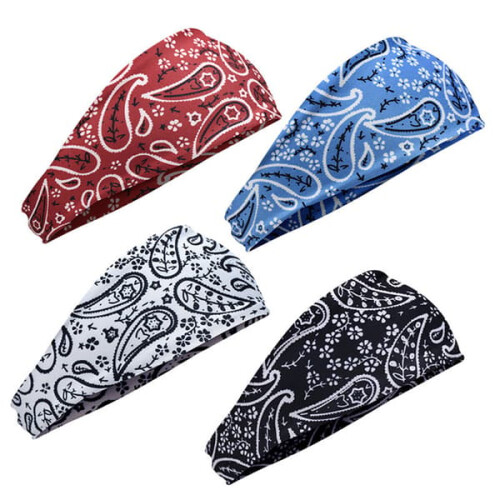 Women's Wide Soft Elastic Hairband Print 4 Pack 1