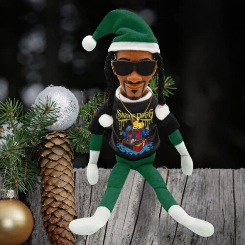 Papai Noel de pelúcia, estilo hip hop, preto, 3 metros (118 polegadas) 2
