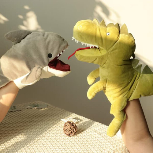 Plush T-Rex Hand Puppet with Moving Mouth 2