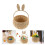 Panier tressé lapin de Pâques – Paille faite main, 1 pièce 1