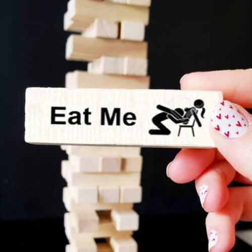 Jenga Block Tower Game for Couples, 54-Piece 2