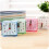 Square digital alarm clock white transparent case 1 piece 6
