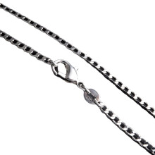 Herren-Silberkette, 56 cm (22 Zoll), 2 mm Edelstahl, poliert
