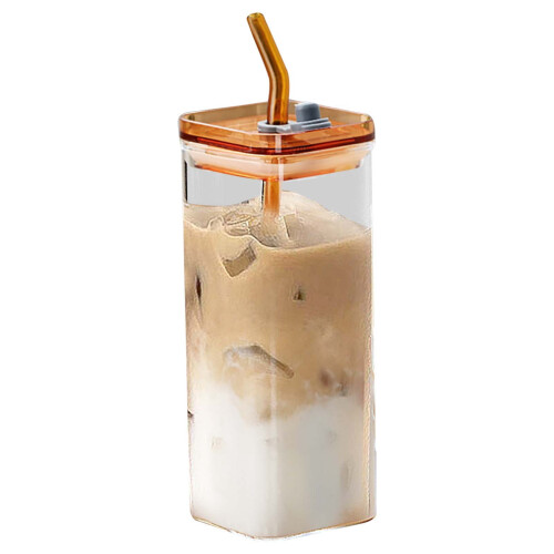 Elainilye Glas-Kaffeebecher 350 ml Milchtee-Tasse