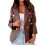 Damen-Kunstlederjacke, braun, langärmelig 1