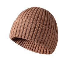 Wintermütze aus gestricktem Fleece für Damen und Herren, Braun