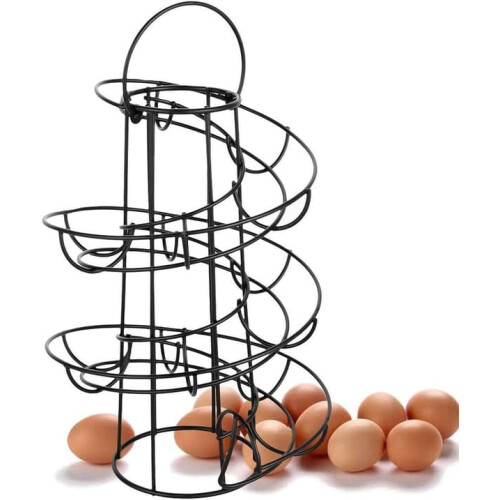 Egg Dispenser Spiral Metal Holder Rack 1