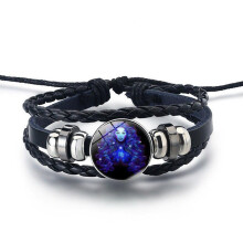 Braccialetto astrologico in pelle per uomo e donna Z6T9
