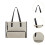 Dames draagtas van PU-leer, laptoptas en lunchtas, beige 6