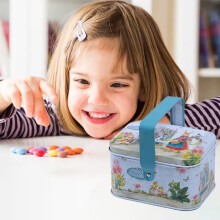 Boîte à biscuits en métal en forme de lapin de Pâques (1 pièce)