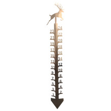 Jauge à neige en métal, décoration de jardin extérieur, 61 cm (24 pouces)