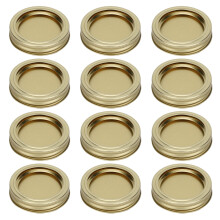 Goldene Einmachdeckel, Standardöffnung 70 mm, 12er-Packung