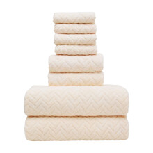 Ensemble de serviettes de bain Elainilye beige 8 pièces