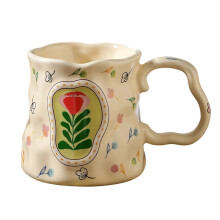 Mug en céramique à motif floral pour femme, 350 ml