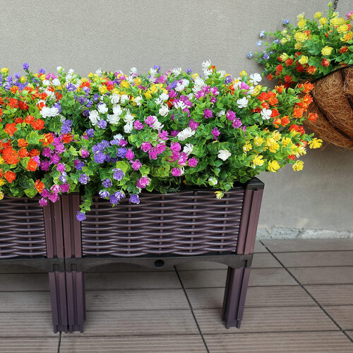 Künstliche Blumen, UV-beständig, 20er-Packung, 5 Farben 2