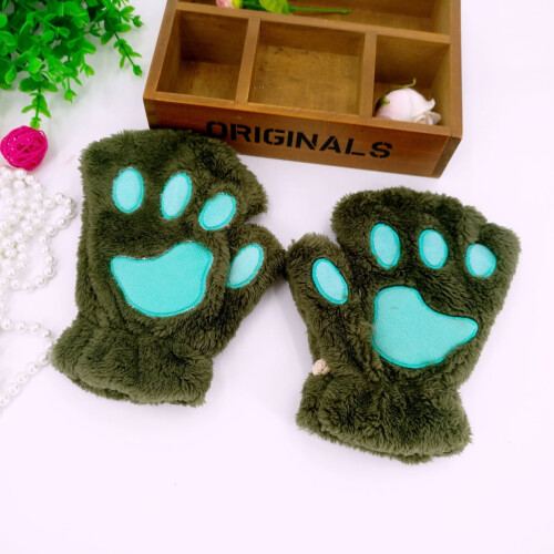 Γάντια Cat Paw για Γυναίκες και Κορίτσια, Χωρίς Δάχτυλα από Τεχνητή Γούνα