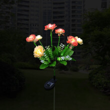 Lot de 6 lampes solaires de jardin en forme de citrouille, LED étanches, avec piquet.