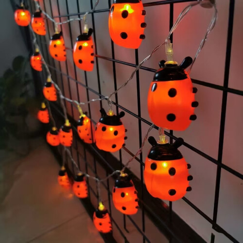 Φωτάκια Ladybugs Fairy String με μπαταρία από χαλκό σύρμα 1 τεμ.