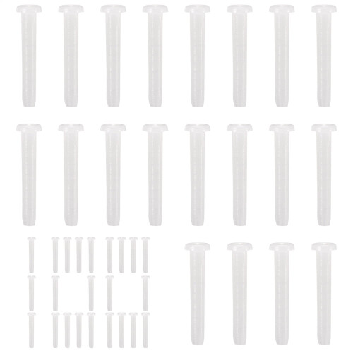Occhielli per racchette in nylon trasparente bianco, 100 pezzi