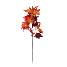 Branches artificielles de feuilles d'érable rouges pour décoration florale d'automne