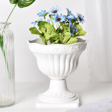 Weißer Kunststoff-Blumentopf/Pflanzgefäß, 30 cm