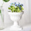 Vit plastblomkruka urnaplanter 30 cm 1