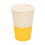 Wiederverwendbarer Kaffeebecher mit Deckel, gelb, 355 ml 1