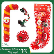 Ensemble de jouets à mâcher couineurs pour chiens, chaussettes de Noël pour chiens