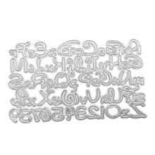 Matrices de découpe alphabet de A à Z avec gaufrage (26 pièces)