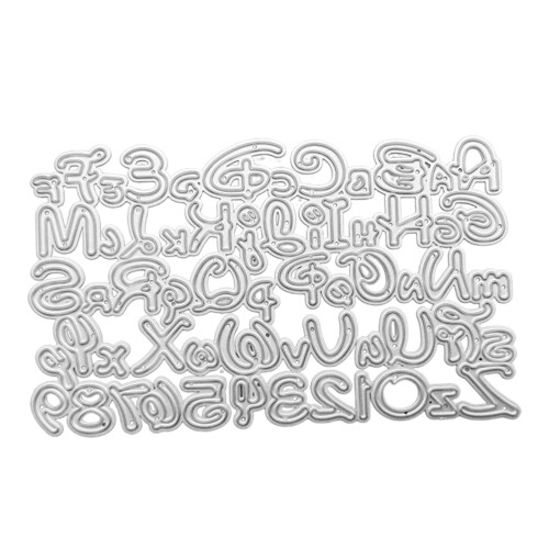 Matrices de découpe alphabet de A à Z avec gaufrage (26 pièces)
