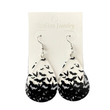 Boucles d'oreilles chauve-souris en acrylique transparent, bijoux gothiques d'Halloween
