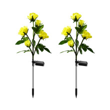 Lampe solaire LED pour rosiers de jardin, 5 têtes, éclairage paysager extérieur