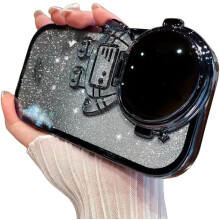 Elektropläterat flip-skal för astronaut, svart, för iPhone