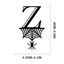 Décoration d'Halloween : étiquette suspendue araignée (26 lettres)