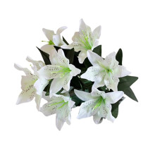 Bouquet artificiel de lys blancs au toucher réaliste