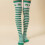 Chaussettes rayées montantes pour la Saint-Patrick, motif trèfle vert1 1